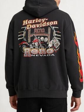 vintage harley davidson sweatshirt USA Men Large Reno Nevada